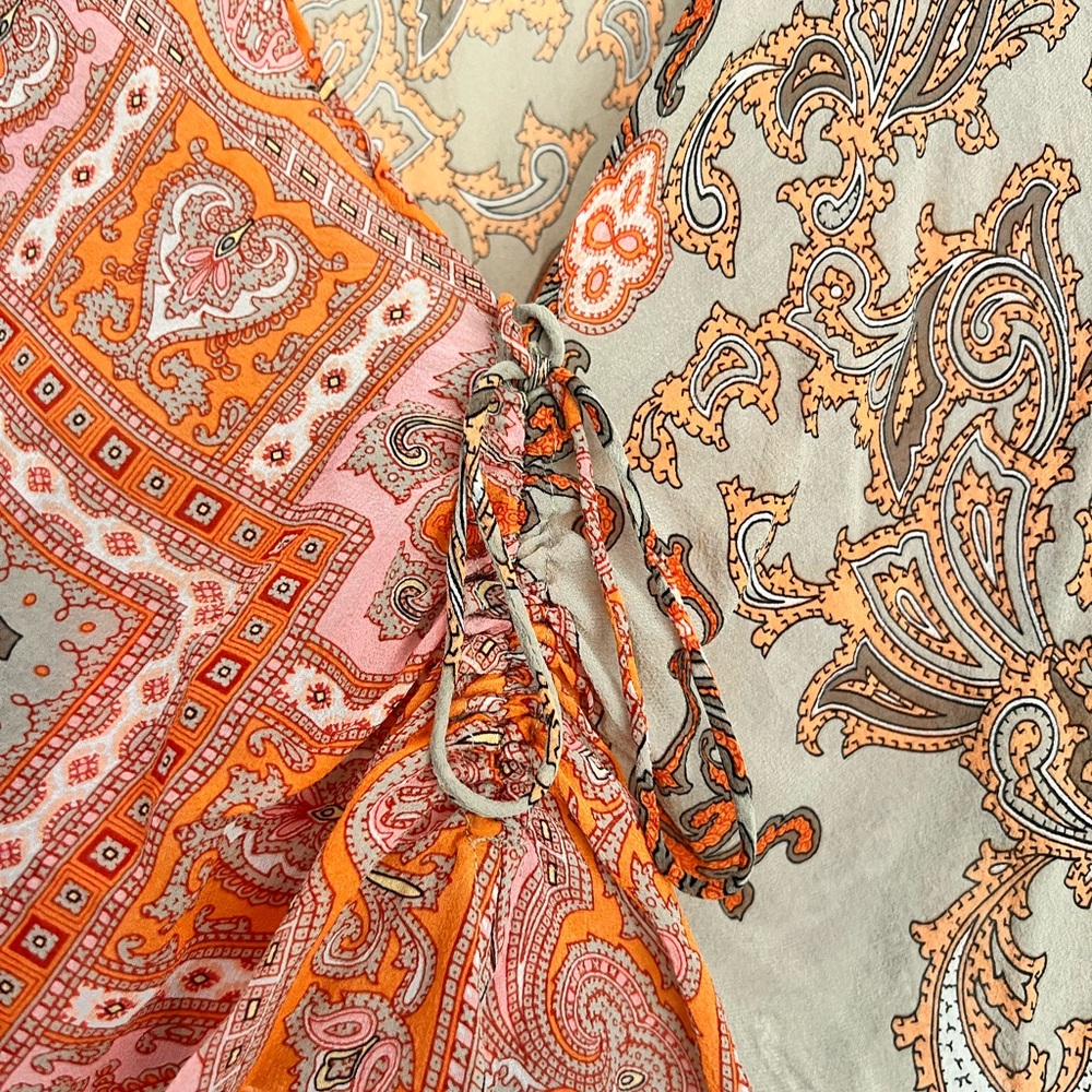 Anthropologie Sheer Silk Paisley Blouse - Picture 4 of 7